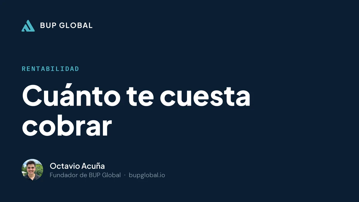 Cuánto te cuesta cobrar — guía de BUP Global, por Octavio Acuña
